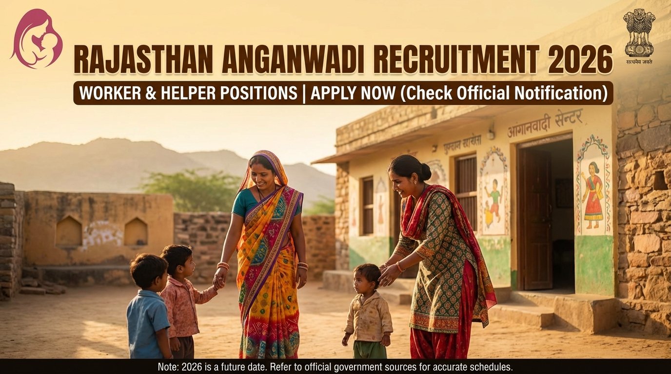 राजस्थान आंगनवाड़ी कार्यकर्ता एवं सहायिका भर्ती 2026 | Rajasthan Anganwadi Bharti 2026